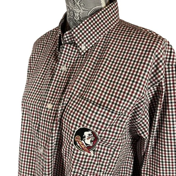 knee length dresses for ladies Florida State University FSU Garnet Game Day Long Sleeve Woven Shirt XLarge